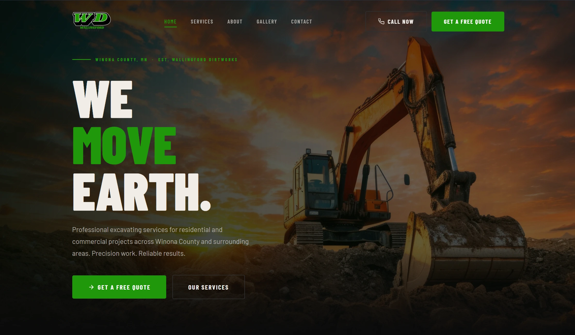 Wallford Dirtworks & Landscape website