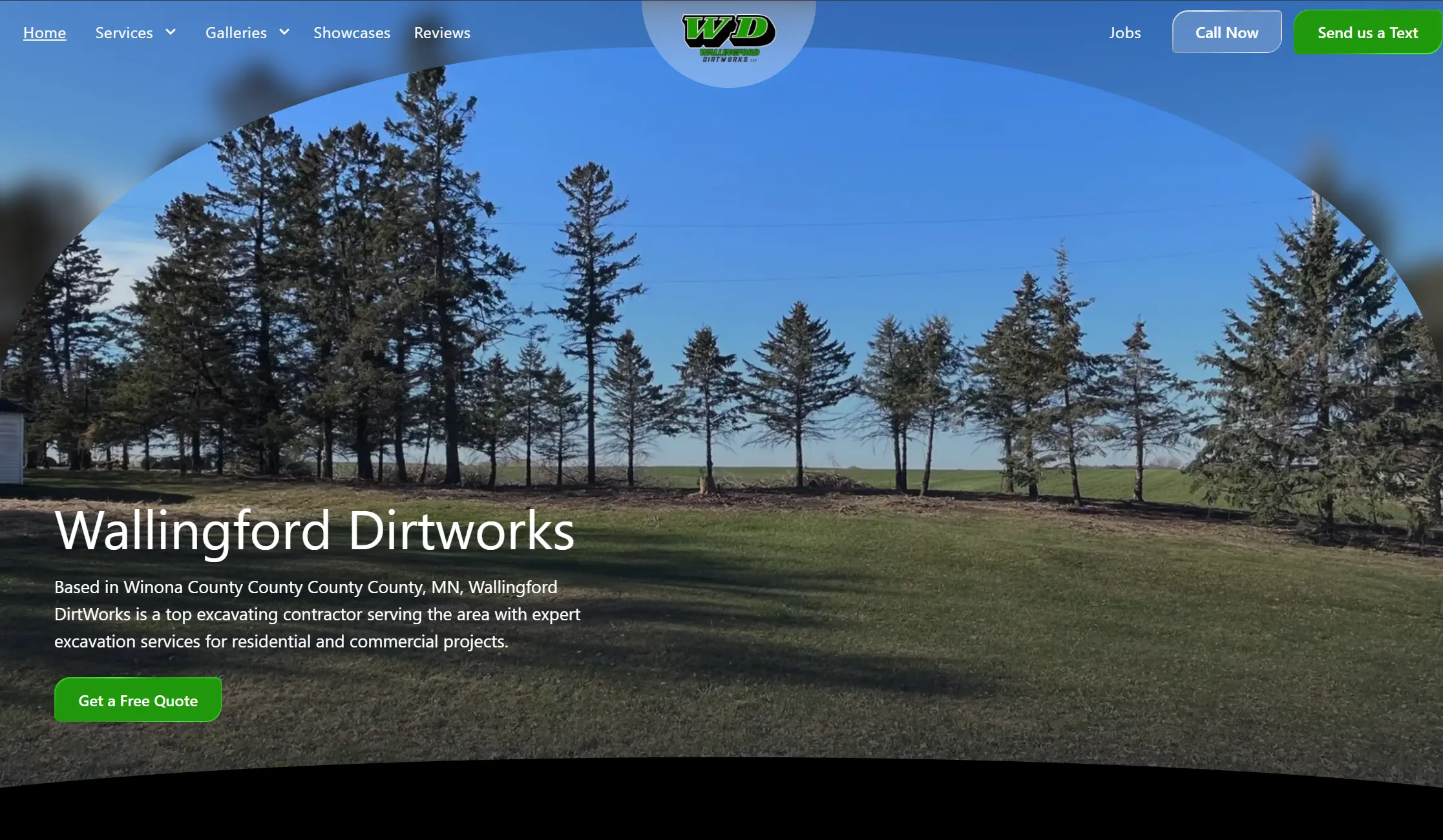 Old website design