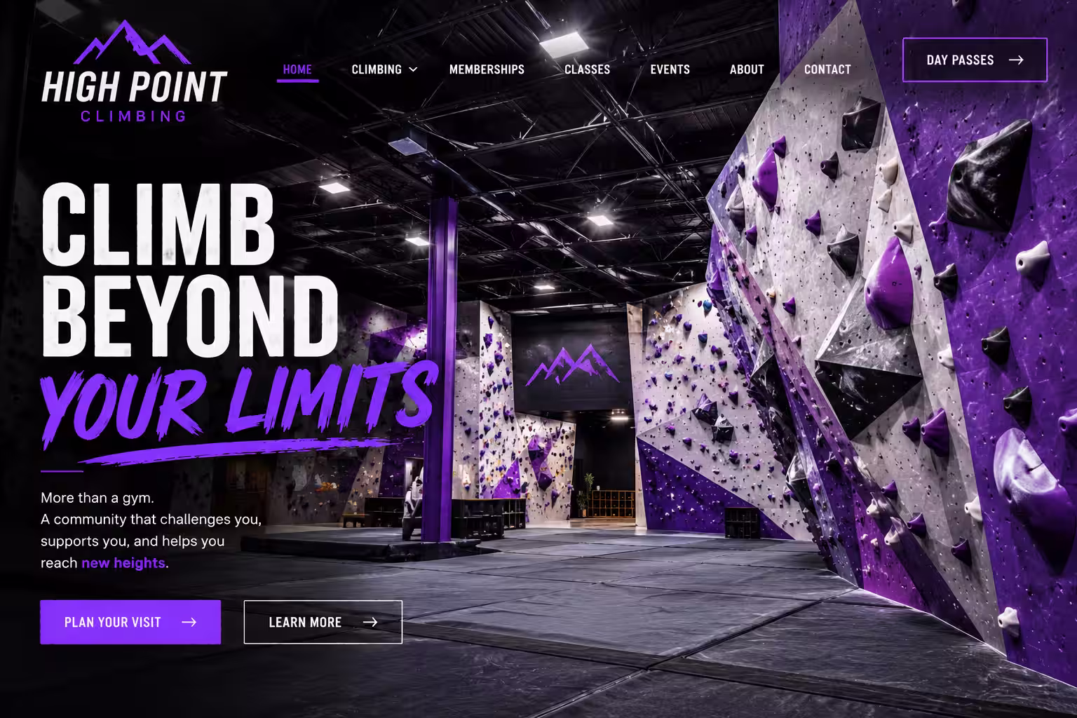 High Point Climbing website